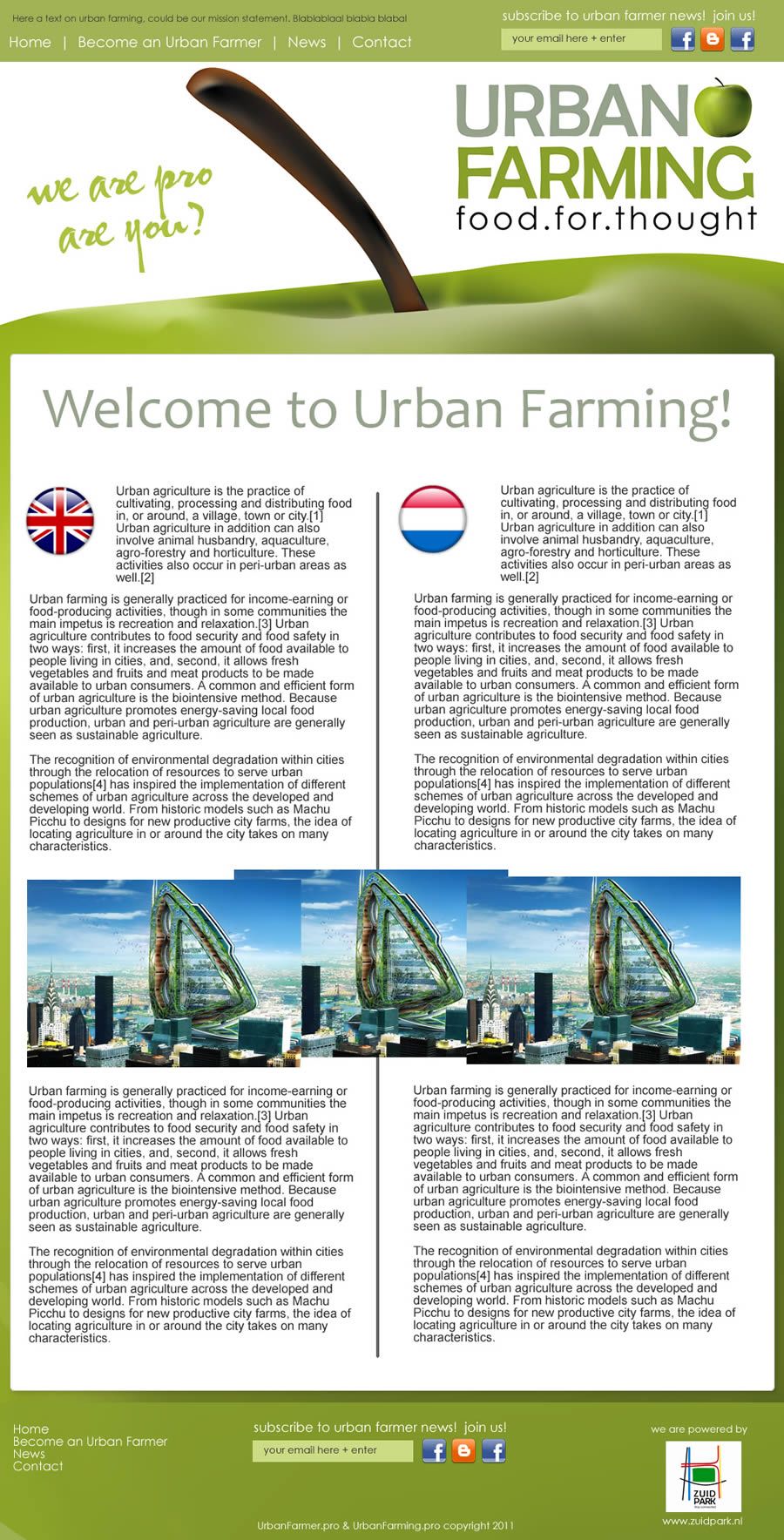 DIseño web urban farming